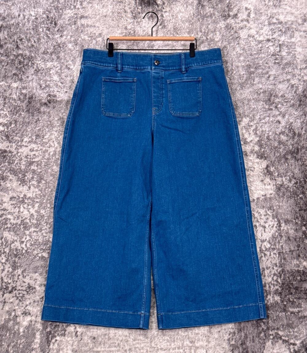 SPANX Jeans 3X Womens SPANXShape EveryWear Wide Leg Patch Pocket Crop